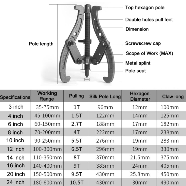 Bearing Removal Service Tool Multifunction Paddle Wheel, Size: 10 inch 250mm - Hand Tool Sets by PMC Jewellery | Online Shopping South Africa | PMC Jewellery | Buy Now Pay Later Mobicred