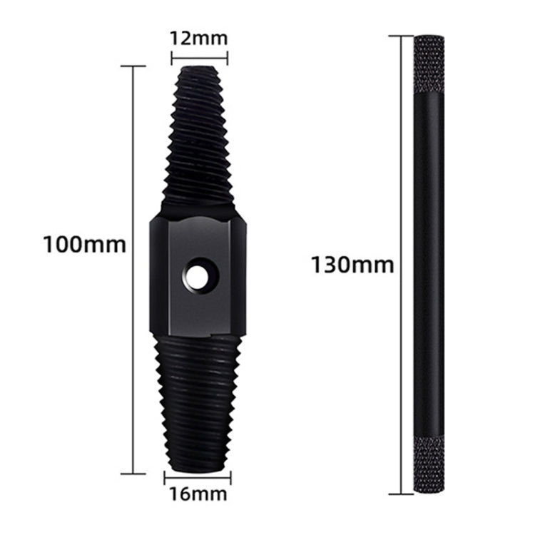 3PCS 4/6 Points Faucet Break Screw Remover Smooth Silky Tooth Double-headed Screw Tool(Black) - Screws by PMC Jewellery | Online Shopping South Africa | PMC Jewellery