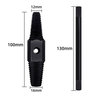 3PCS 4/6 Points Faucet Break Screw Remover Smooth Silky Tooth Double-headed Screw Tool(Black) - Screws by PMC Jewellery | Online Shopping South Africa | PMC Jewellery