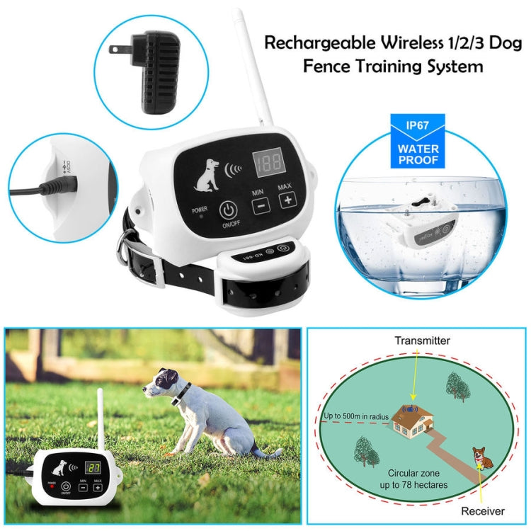 KD-661 500m Wireless Electric Dog Pet Fence Shock Collar,Spec: For One Dog(US Plug) - Training Aids by PMC Jewellery | Online Shopping South Africa | PMC Jewellery | Buy Now Pay Later Mobicred