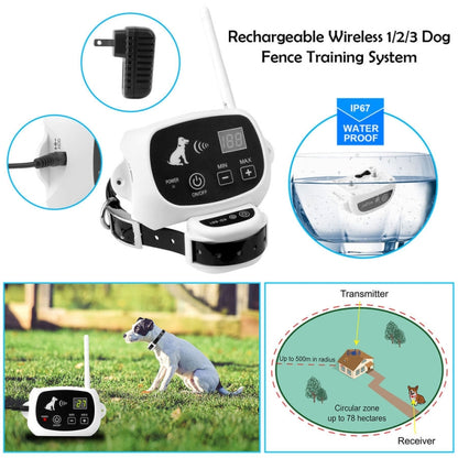 KD-661 500m Wireless Electric Dog Pet Fence Shock Collar,Spec: For Three Dog(US Plug) - Training Aids by PMC Jewellery | Online Shopping South Africa | PMC Jewellery | Buy Now Pay Later Mobicred