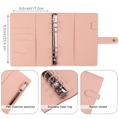 A5 Macaron Notebook PU Loose-leaf Cash Budget Handbook(Pink) - Notebooks by PMC Jewellery | Online Shopping South Africa | PMC Jewellery