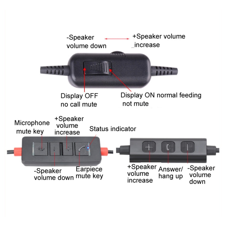 VT200 Single Ear Telephone Headset Operator Headset With Mic,Spec: USB Head with Tuning - Microphones & Headsets by PMC Jewellery | Online Shopping South Africa | PMC Jewellery | Buy Now Pay Later Mobicred