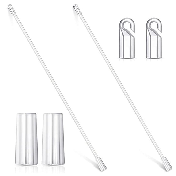 5PCS Blinds Acrylic Transparent Rod Move Light Rod With Hook Handle, Size: 17 Inch - Curtain Decorative Accessories by PMC Jewellery | Online Shopping South Africa | PMC Jewellery