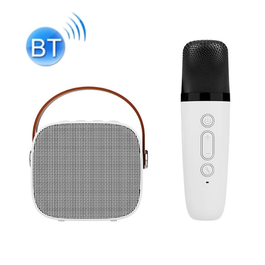 D20 Multifunctional K Song Bluetooth Speaker With Microphone(White) - Microphone by PMC Jewellery | Online Shopping South Africa | PMC Jewellery | Buy Now Pay Later Mobicred