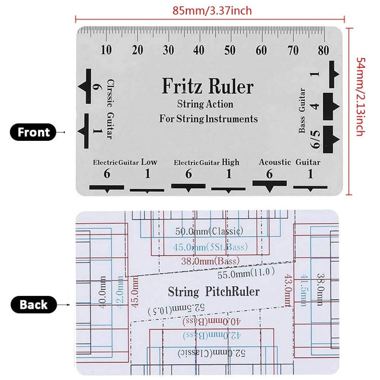 5PCS Guitar String High Ruler Guitar Repair Measuring Ruler Tools - Stringed Instruments by PMC Jewellery | Online Shopping South Africa | PMC Jewellery