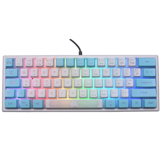 ZIYOULANG K61 62 Keys Game RGB Lighting Notebook Wired Keyboard, Cable Length: 1.5m(White Blue) - Wired Keyboard by ZIYOULANG | Online Shopping South Africa | PMC Jewellery | Buy Now Pay Later Mobicred