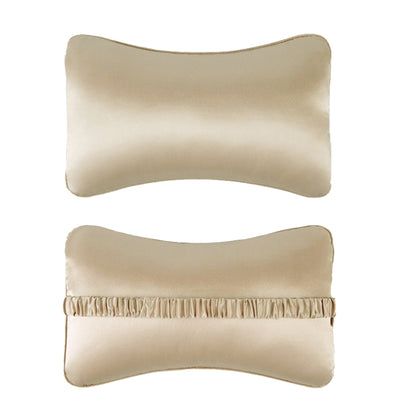 TZ19 Silk Car Head Pillow Car Memory Foam Comfort Lumbar Support(Champagne) - Seat Accessories by PMC Jewellery | Online Shopping South Africa | PMC Jewellery | Buy Now Pay Later Mobicred