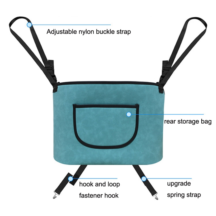 DE RAN FU Car Seat Storage Bag Chair Back Fur Leather Storage Bag(Blue) - Stowing Tidying by DE RAN FU | Online Shopping South Africa | PMC Jewellery | Buy Now Pay Later Mobicred