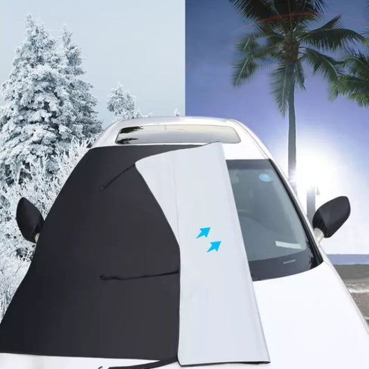 Car Front Window Snow Coated Silver Cloth Anti-freeze Sun Blocker Cover(205x150x167cm) - Window Foils & Solar Protection by PMC Jewellery | Online Shopping South Africa | PMC Jewellery | Buy Now Pay Later Mobicred