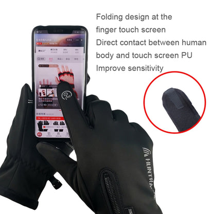 HUNTRANGE A022 Outdoor Waterproof Touch Screen Riding Keep Warm Gloves, Size: XXL(Black) - Cycling Gloves by HUNTRANGE | Online Shopping South Africa | PMC Jewellery