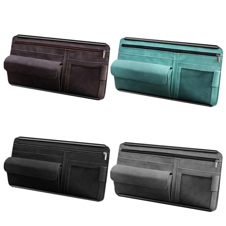 DE RAN FU Car Shade Glasses Box Storage Bag Car Flip Fur Glue Box Zipper Card Bag(Black) - Stowing Tidying by DE RAN FU | Online Shopping South Africa | PMC Jewellery | Buy Now Pay Later Mobicred