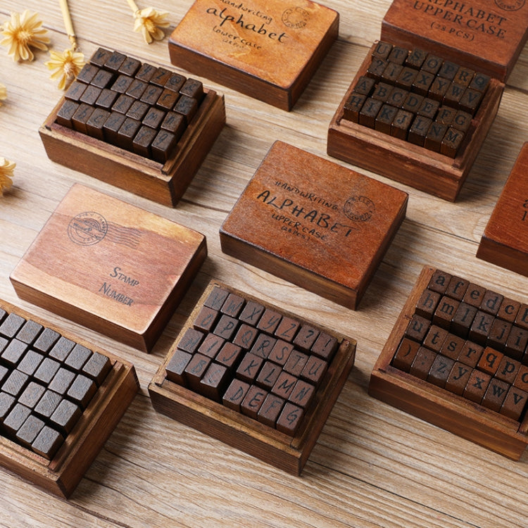 E13 28PCS/Set Vintage Wooden Alphabet and Number Diary Handbook DIY Stamps(Regular Lowercase) - Handbook Decorative Stickers by PMC Jewellery | Online Shopping South Africa | PMC Jewellery