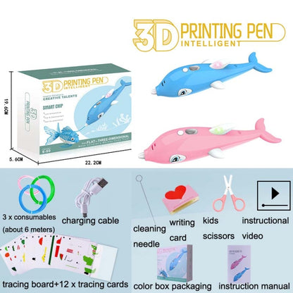 Children 3D Printing Pen Low Temperature Intelligent Screen Display Voice Drawing Pen, Style:, Color: 13 Colors (Pink) - 3D Printer by PMC Jewellery | Online Shopping South Africa | PMC Jewellery | Buy Now Pay Later Mobicred