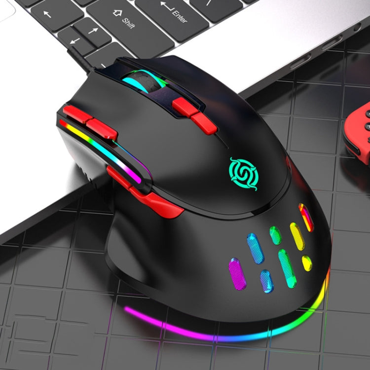 K-Snake Q15 9 Keys RGB Light Effect Wired Mechanical Mouse, Cable Length: 1.5m(Black) - Wired Mice by K-Snake | Online Shopping South Africa | PMC Jewellery | Buy Now Pay Later Mobicred