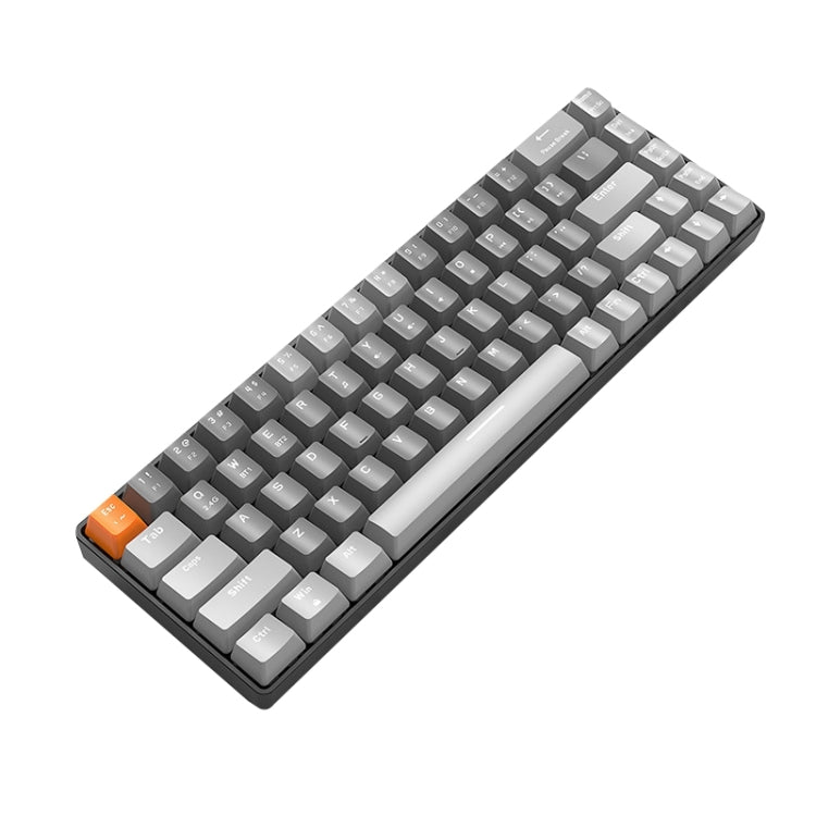 ZIYOU LANG K68 68 Keys Bluetooth Wireless Dual Model Mechanical Keyboard, Style: Green Shaft Version (Gray) - Wireless Keyboard by ZIYOU LANG | Online Shopping South Africa | PMC Jewellery | Buy Now Pay Later Mobicred