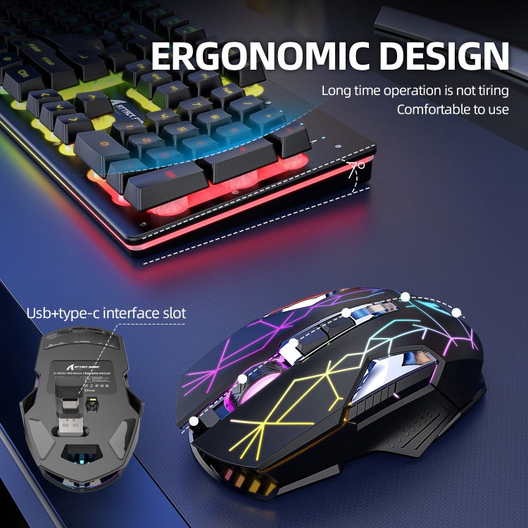 Attack Shark T3RGB RGB Luminous Wireless Keyboard And Mouse Set(Black) - Wireless Keyboard by Attack Shark | Online Shopping South Africa | PMC Jewellery | Buy Now Pay Later Mobicred