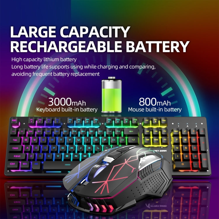 Attack Shark T3RGB RGB Luminous Wireless Keyboard And Mouse Set(Black) - Wireless Keyboard by Attack Shark | Online Shopping South Africa | PMC Jewellery | Buy Now Pay Later Mobicred