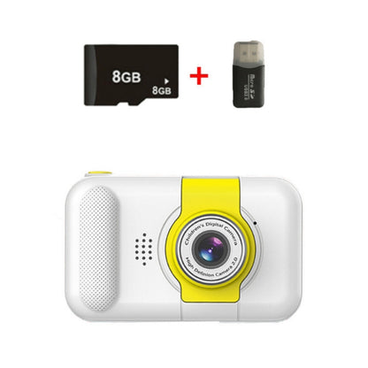 X101 Mini HD Lens Reversible Child Camera, Color: White+8G+Card Reader - Children Cameras by PMC Jewellery | Online Shopping South Africa | PMC Jewellery | Buy Now Pay Later Mobicred