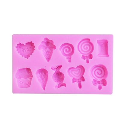 G114 Candy Lollipop Ice Cream Shape Silicone Mold Chocolate Biscuits Cake Decoration - Food Molds by PMC Jewellery | Online Shopping South Africa | PMC Jewellery