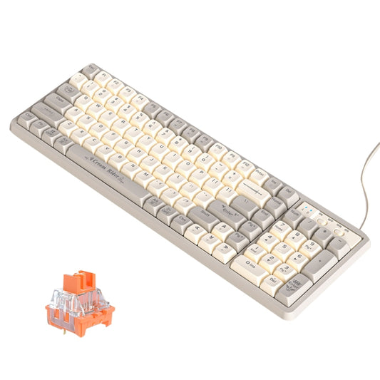 LANGTU GK102 102 Keys Hot Plugs Mechanical Wired Keyboard. Cable Length: 1.63m, Style: Gold Shaft (Beige Knight) - Wired Keyboard by LANGTU | Online Shopping South Africa | PMC Jewellery | Buy Now Pay Later Mobicred