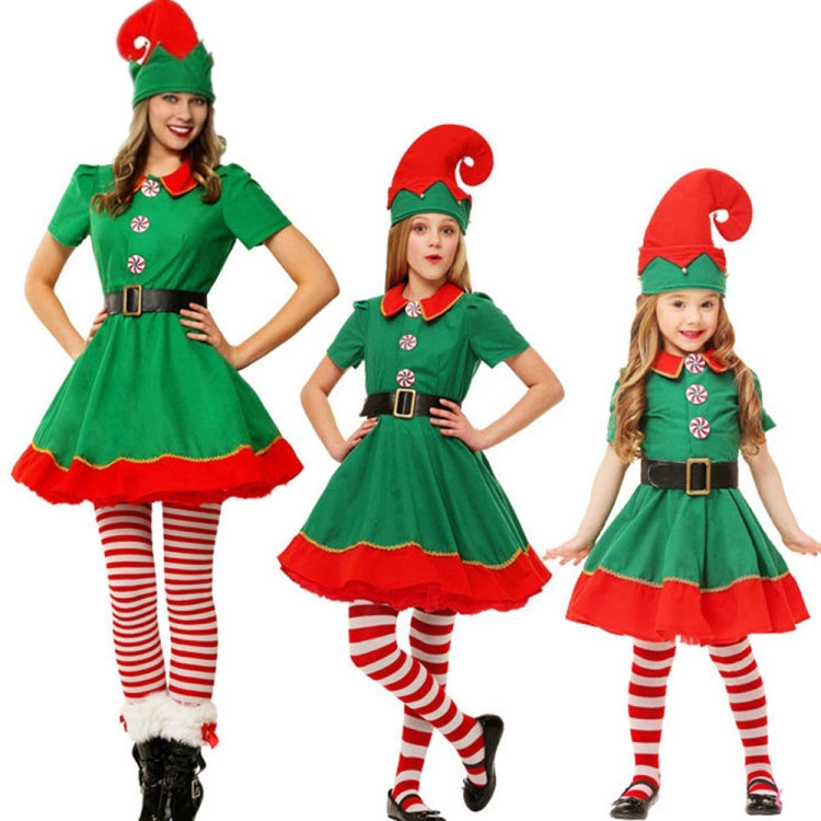 Christmas Green Elf Cosplay Costume Chris Santa Claus Costume Set, Size: 80cm(Female) - Wearable Decoration by PMC Jewellery | Online Shopping South Africa | PMC Jewellery