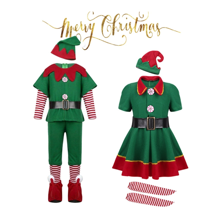 Christmas Green Elf Cosplay Costume Chris Santa Claus Costume Set, Size: 130cm(Male) - Wearable Decoration by PMC Jewellery | Online Shopping South Africa | PMC Jewellery