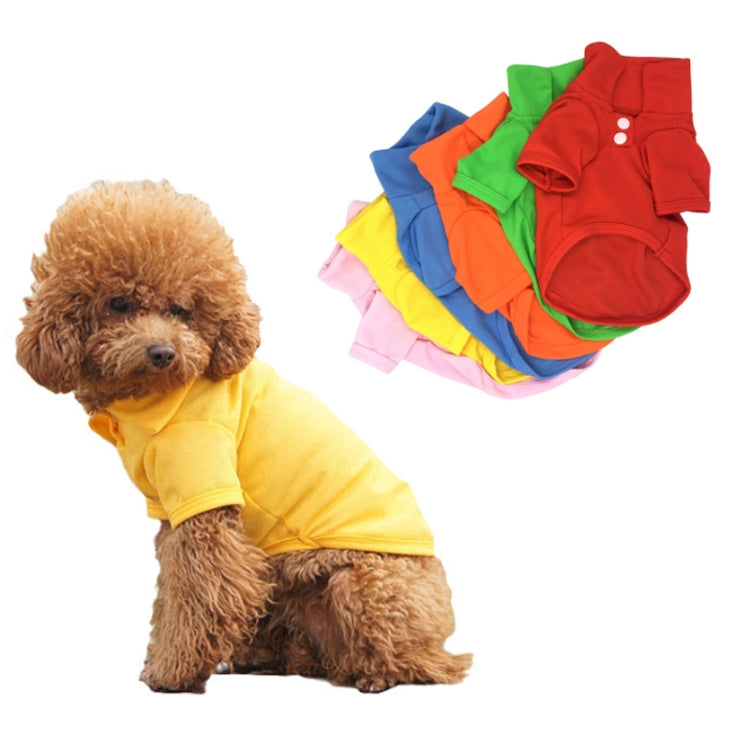 Candy Coloured Dog T-Shirt Short Sleeve Pet Clothing, Size: M(Red) - Clothing by PMC Jewellery | Online Shopping South Africa | PMC Jewellery