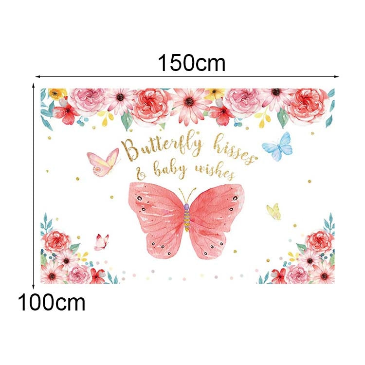 1.5m X 1m Butterfly Pattern Photography Backdrop Birthday Party Decoration Background Cloth(MDT08842) - Birthday Party by PMC Jewellery | Online Shopping South Africa | PMC Jewellery