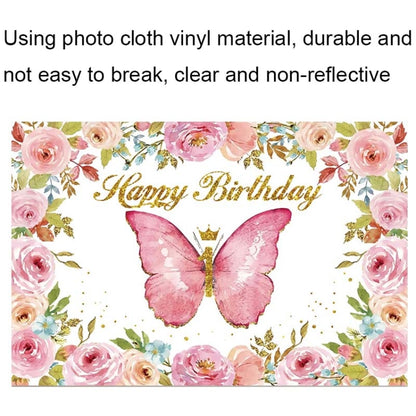 1.5m X 1m Butterfly Pattern Photography Backdrop Birthday Party Decoration Background Cloth(MDT08842) - Birthday Party by PMC Jewellery | Online Shopping South Africa | PMC Jewellery