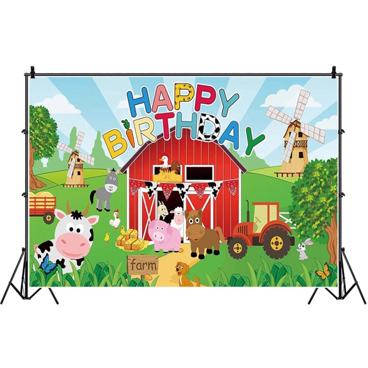 1.5m X 1m Cartoon Farm Animals Photography Backdrop Birthday Party Background Decoration(MSC01666) - Birthday Party by PMC Jewellery | Online Shopping South Africa | PMC Jewellery