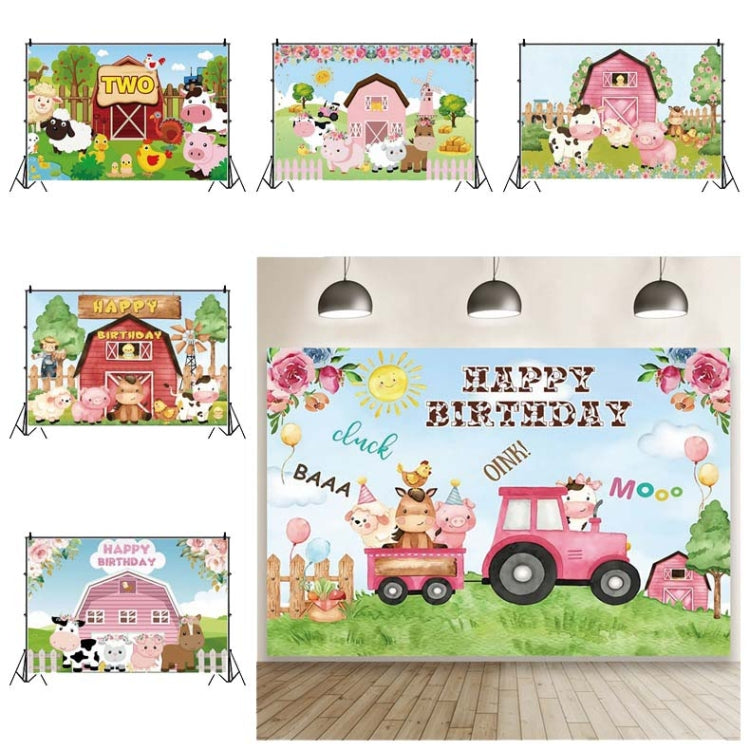 1.5m X 1m Cartoon Farm Animals Photography Backdrop Birthday Party Background Decoration(MDN14097) - Birthday Party by PMC Jewellery | Online Shopping South Africa | PMC Jewellery