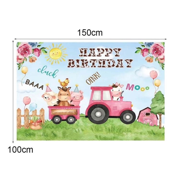 1.5m X 1m Cartoon Farm Animals Photography Backdrop Birthday Party Background Decoration(MDM10761) - Birthday Party by PMC Jewellery | Online Shopping South Africa | PMC Jewellery