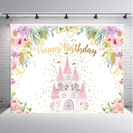 1.5m X 1m Cartoon Castle Photography Background Cloth Birthday Party Scene Decoration - Birthday Party by PMC Jewellery | Online Shopping South Africa | PMC Jewellery