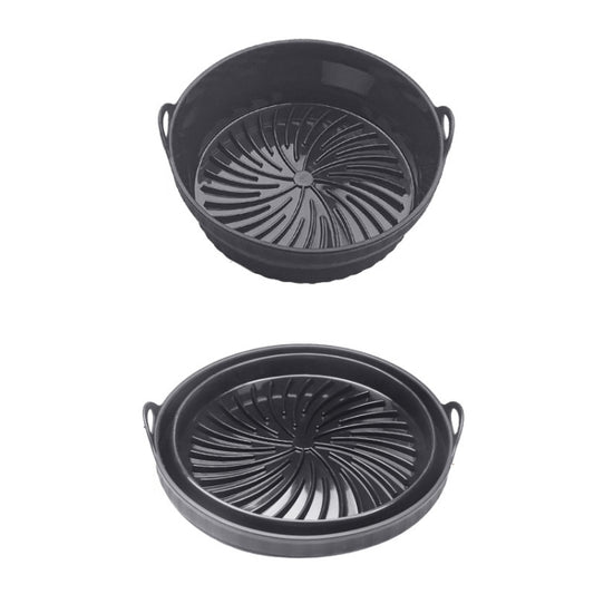 Air Fryer Grill Mat High Temperature Resistant Silicone Baking Tray, Specification: Round Black - Baking mat & Bakewares by PMC Jewellery | Online Shopping South Africa | PMC Jewellery