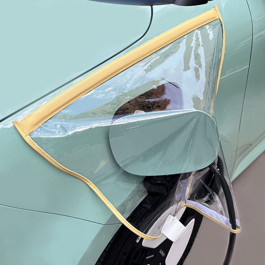 Electric Vehicle Charging Port Magnetic Transparent Rain Cover(Yellow) - Waterproof Covers by PMC Jewellery | Online Shopping South Africa | PMC Jewellery