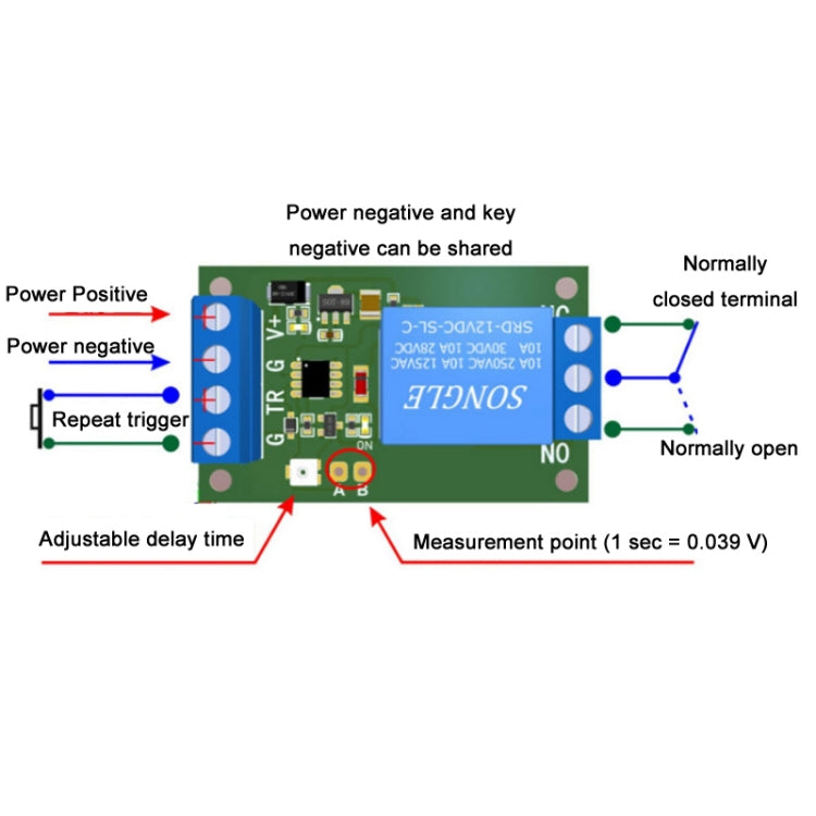 12V Protected Start Delay Relay Module - Relay Module by PMC Jewellery | Online Shopping South Africa | PMC Jewellery