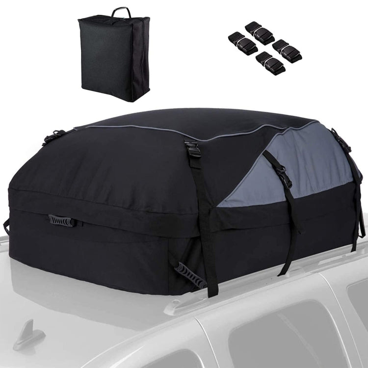 600D Oxford Cloth Car Luggage Bag Outdoor SUV Foldable Roof Bag, Size: M: 130 × 100 × 45cm(Black+Gray) - Roof Racks by PMC Jewellery | Online Shopping South Africa | PMC Jewellery