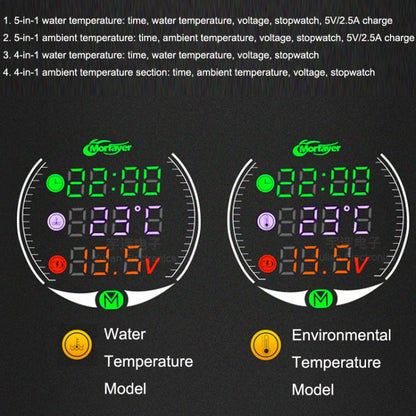 Morfayer YL-M05 4 In 1 Water Temperature Model 9-24V LED Night Vision Motorcycle Modification Instrument - Electrical Instruments by PMC Jewellery | Online Shopping South Africa | PMC Jewellery | Buy Now Pay Later Mobicred