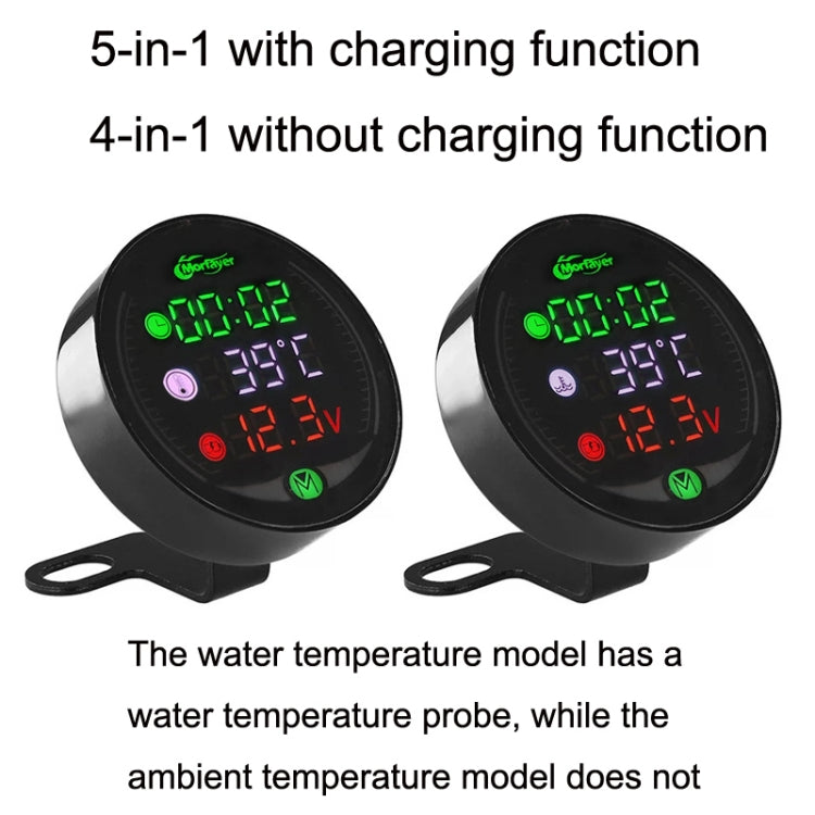 Morfayer YL-M05 4 In 1 Environmental Temperature Model 9-24V LED Night Vision Motorcycle Modification Instrument - Electrical Instruments by PMC Jewellery | Online Shopping South Africa | PMC Jewellery | Buy Now Pay Later Mobicred