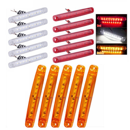 MK-224 10pcs 12-24V Truck Trailer 9LED Side Light Tail Lamp Signal Light(Red) - Warning Lights by PMC Jewellery | Online Shopping South Africa | PMC Jewellery | Buy Now Pay Later Mobicred