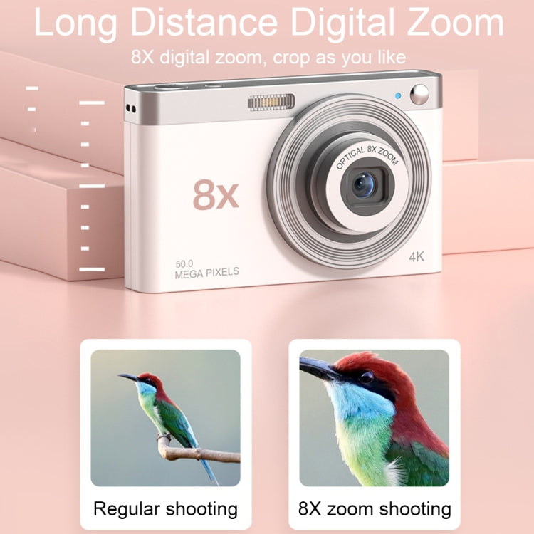 C13 2.88 inch 4K 8X Optical Zoom Telescopic Lens HD Digital Camera, Spec: White+Card Reader+32G - Children Cameras by PMC Jewellery | Online Shopping South Africa | PMC Jewellery | Buy Now Pay Later Mobicred