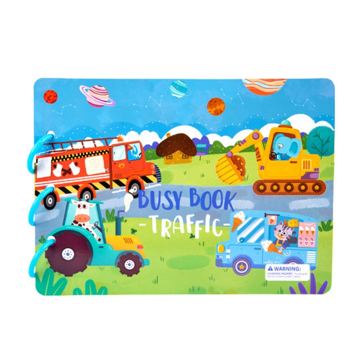 Children Early Teaching Cartoon Intelligence Development Toys Repeatedly Paste Book(Traffic) - Early Education Toys by PMC Jewellery | Online Shopping South Africa | PMC Jewellery