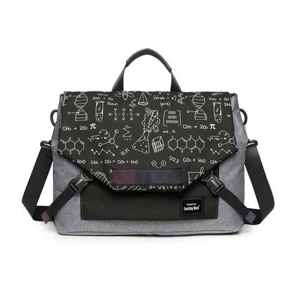 LUCKYBAT Laptop Bag Airbag Anti-drop Crossbody Handbag, Size: S 13.3-16 Inch(Gray Black Equation) - 15 inch by PMC Jewellery | Online Shopping South Africa | PMC Jewellery | Buy Now Pay Later Mobicred