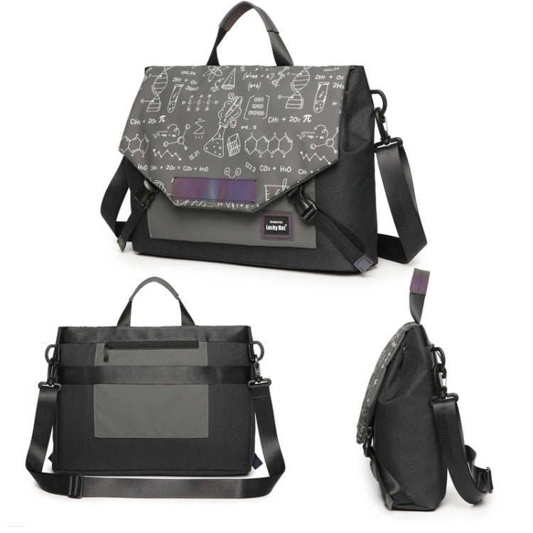 LUCKYBAT Laptop Bag Airbag Anti-drop Crossbody Handbag, Size: S 13.3-16 Inch(Pure Black) - 15 inch by PMC Jewellery | Online Shopping South Africa | PMC Jewellery | Buy Now Pay Later Mobicred