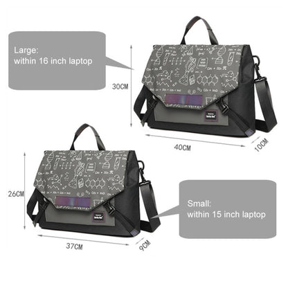 LUCKYBAT Laptop Bag Airbag Anti-drop Crossbody Handbag, Size: S 13.3-16 Inch(Gray Black Equation) - 15 inch by PMC Jewellery | Online Shopping South Africa | PMC Jewellery | Buy Now Pay Later Mobicred