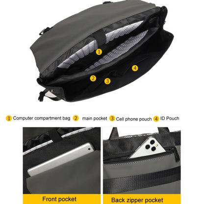 LUCKYBAT Laptop Bag Airbag Anti-drop Crossbody Handbag, Size: L 16 Inch(Black Gray Equation) - 15.6 - 17 inch by PMC Jewellery | Online Shopping South Africa | PMC Jewellery | Buy Now Pay Later Mobicred