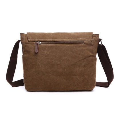 Versatile Canvas Shoulder Messenger Bag Business Computer Bag, Color: Black Large - Single-shoulder Bags by PMC Jewellery | Online Shopping South Africa | PMC Jewellery