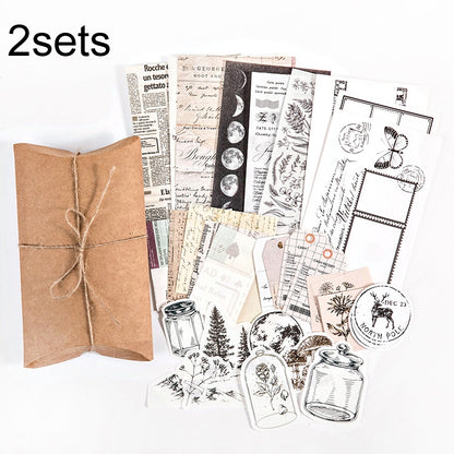 2sets 30 In 1 Vintage Collection Room Series Handbook Stickers Notes Packet(Mountains and Raw Moon Night) - Handbook Decorative Stickers by PMC Jewellery | Online Shopping South Africa | PMC Jewellery