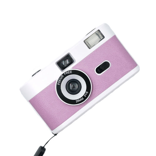 R2-FILM Retro Manual Reusable Film Camera for Children without Film(White+Pink Purple) - Children Cameras by PMC Jewellery | Online Shopping South Africa | PMC Jewellery | Buy Now Pay Later Mobicred